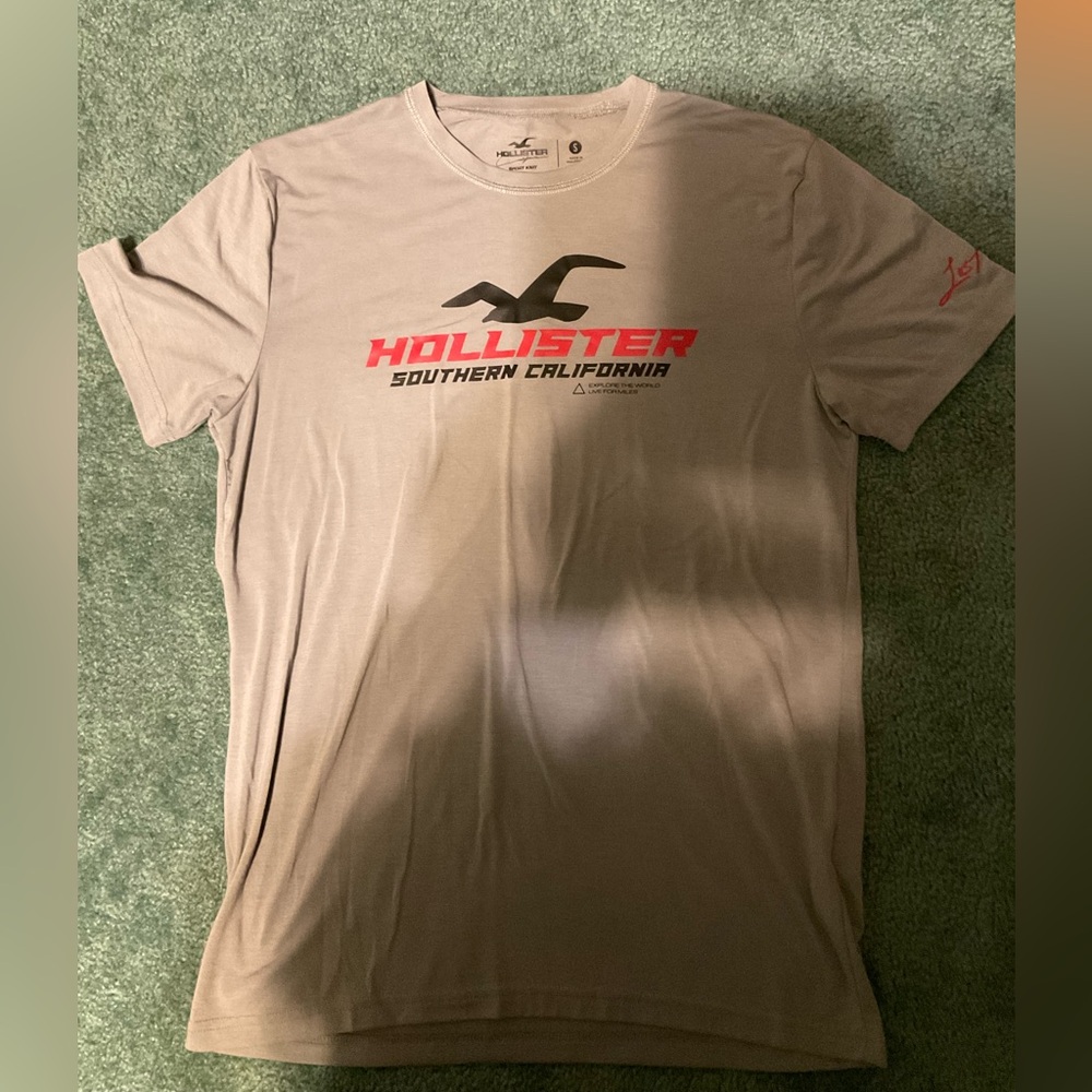 Hollister Light Gray Graphic Tee